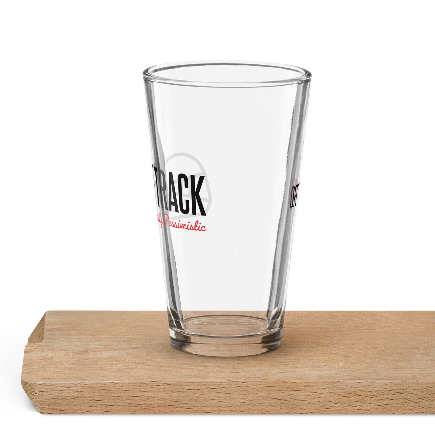 Cautiously Pessimistic Pint Glass